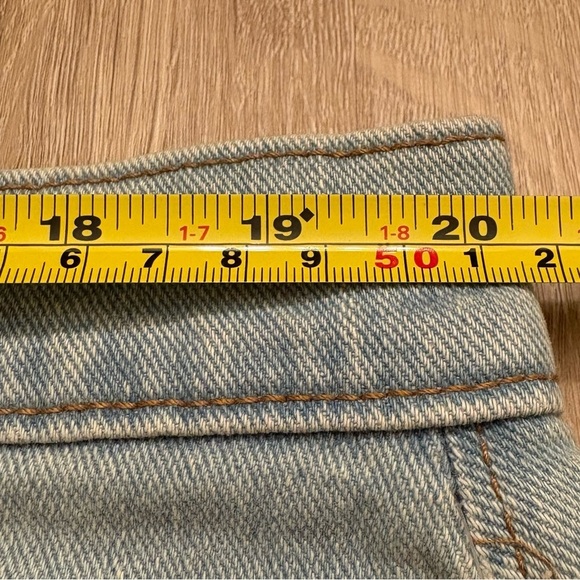 Jessica Simpson Light Blue Denim Midi Skirt with Raw Him Womens 18 Plus Size - Picture 13 of 14